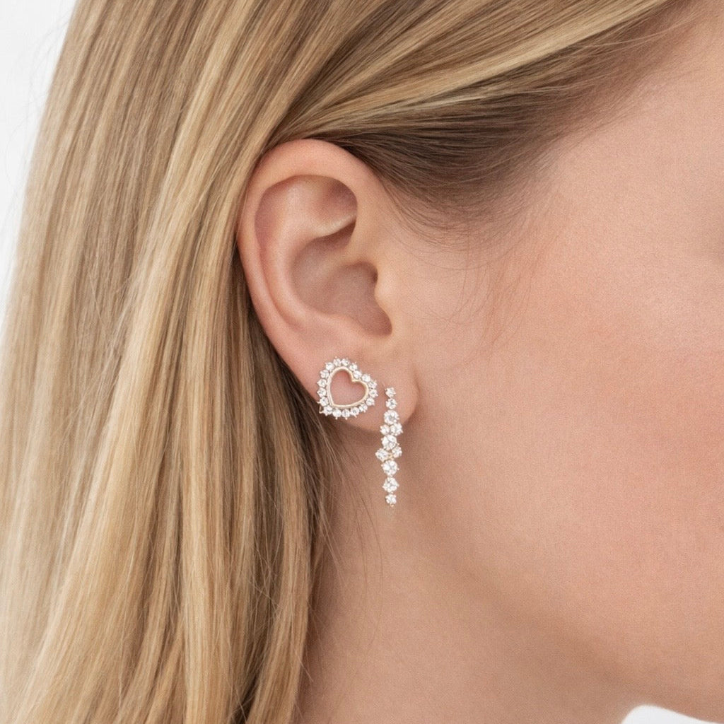 Orecchini pavé oro o argento