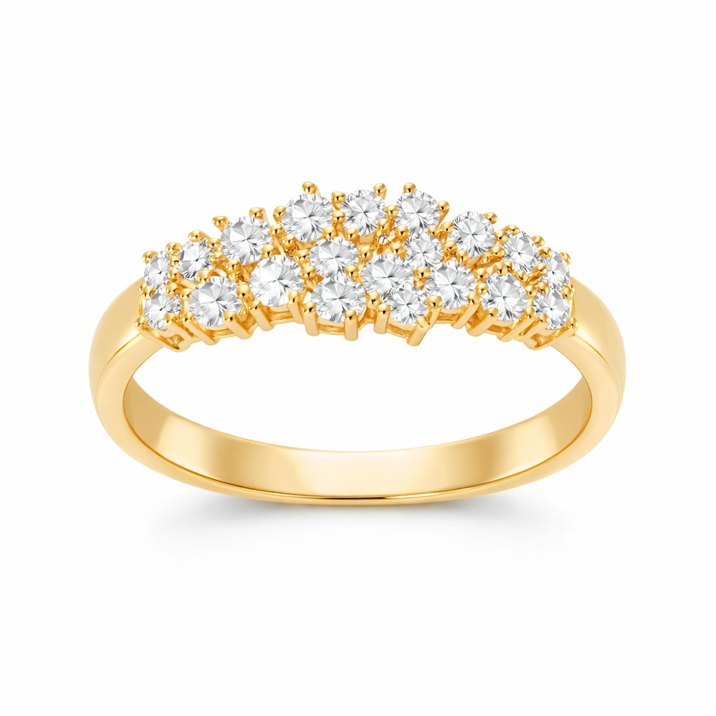 Anello pavé oro o argento