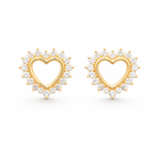 Orecchini cuore oro o argento
