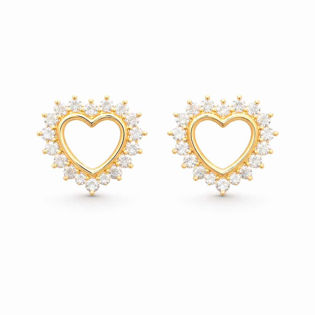 Orecchini cuore oro o argento