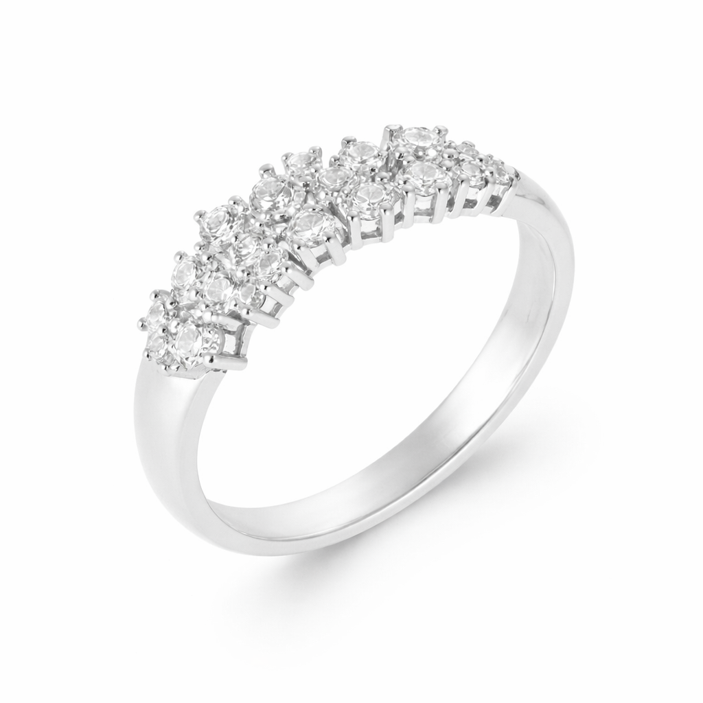 Anello pavé oro o argento