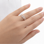 Anello pavé oro o argento