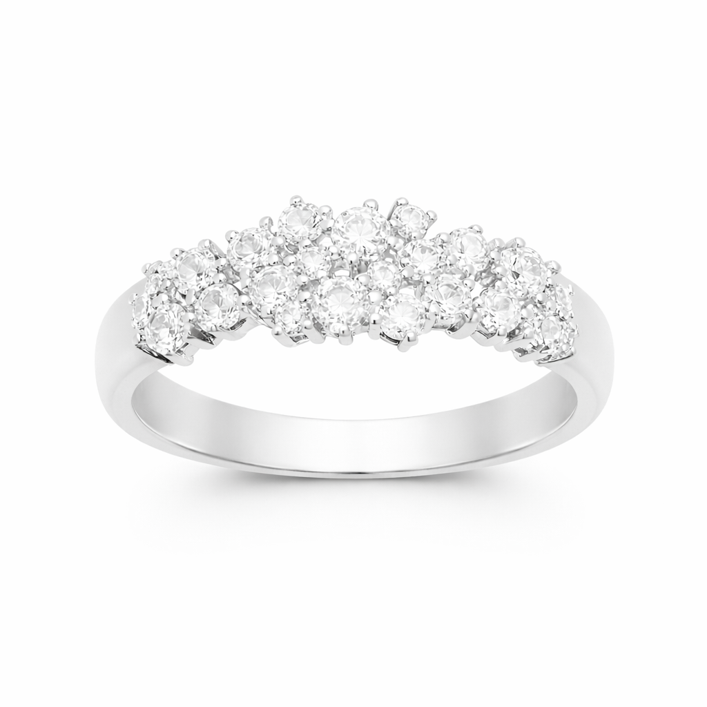 Anello pavé oro o argento