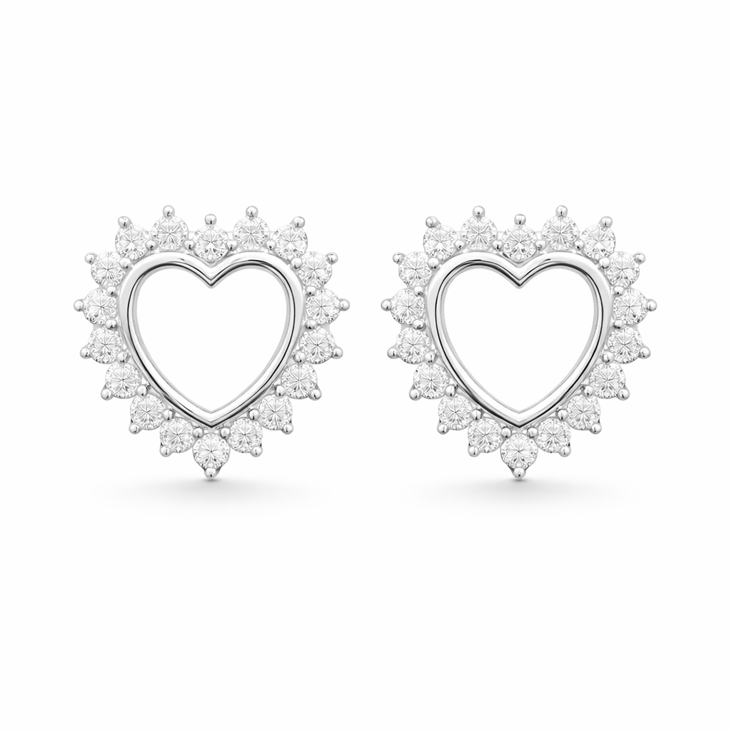 Orecchini cuore oro o argento