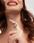 Cristallo cuore rosa scarlatto